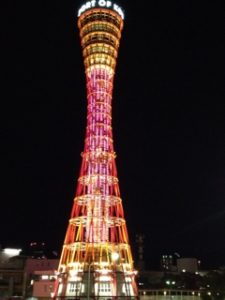 ピンクリボン 神戸ポートタワー イルミネーション